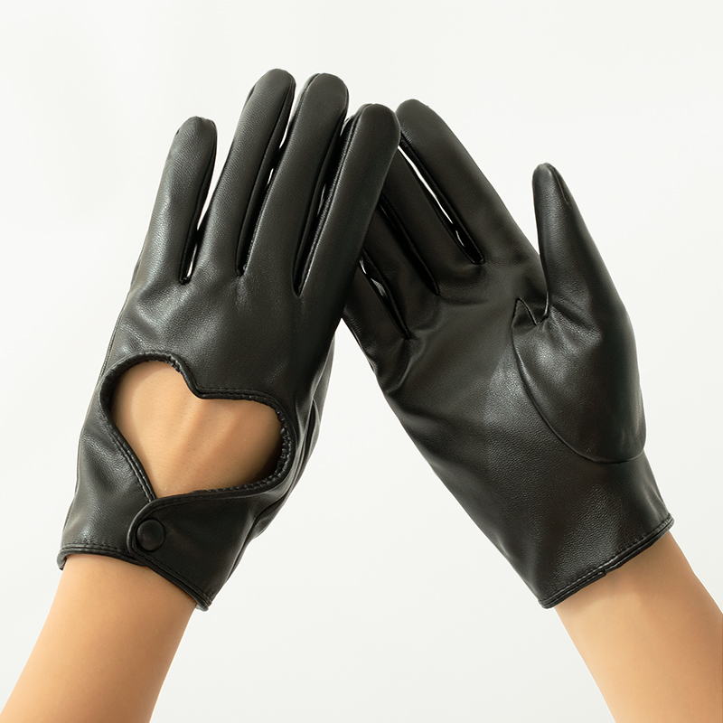 Leather Driving Glove - Sarung Tangan Kulit PU Hati Persik